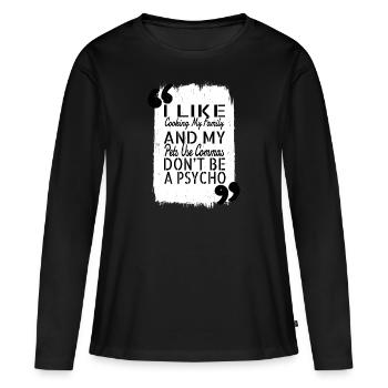 Livre Blagues Happy Blogger Blogging Writer Lecture - T-shirt manches longues Premium bio Femme - noir - Devant - Julia (174cm)