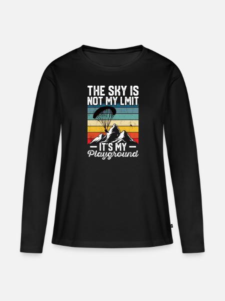 Gleitschirmfliegen - Spielplatz XC - Frauen Premium Bio Langarmshirt - Schwarz