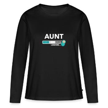 Aunt Loading - Frauen Premium Bio Langarmshirt - Schwarz - Vorne - Julia (174cm)