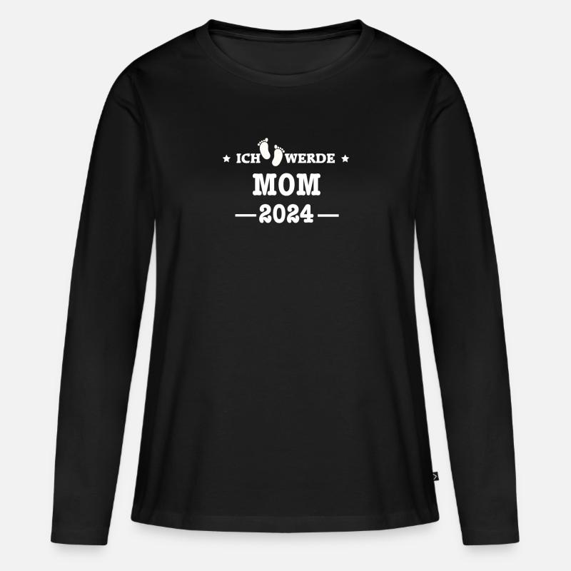 Mama 2024 loading... / Mama 2024 - Frauen Premium Bio Langarmshirt - Schwarz
