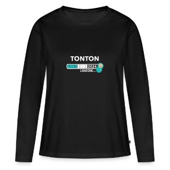 Tonton2024 - Frauen Premium Bio Langarmshirt - Schwarz - Vorne - Julia (174cm)