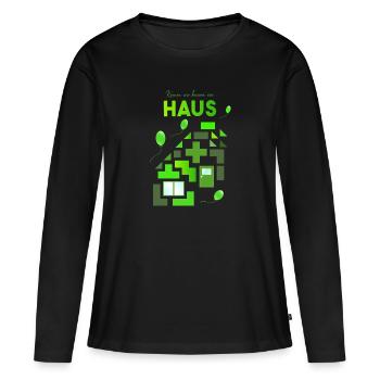 Building Blocks Building Blocks - Women's Premium Organic Long Sleeve Shirt - black - Front - Julia (174cm)