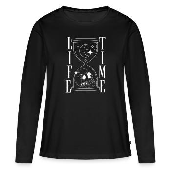Mysticisme Wicca magique - T-shirt manches longues Premium bio Femme - noir - Devant - Julia (174cm)