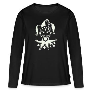 bad joker - Frauen Premium Bio Langarmshirt - Schwarz - Vorne - Julia (174cm)
