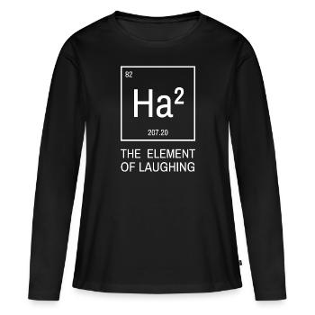 Haha, élément de rire ! Chimie du tableau périodique - T-shirt manches longues Premium bio Femme - noir - Devant - Julia (174cm)