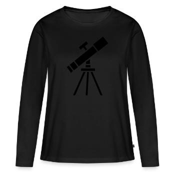télescope - T-shirt manches longues Premium bio Femme - noir - Devant - Julia (174cm)