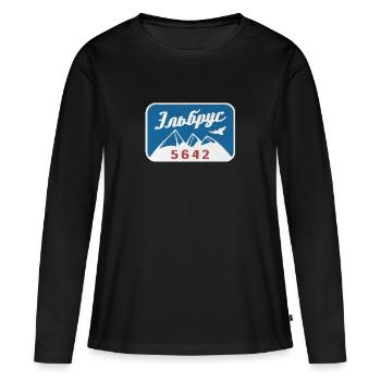 Elbrouz Caucase Tchétchénie Tchétchène Daghestan - T-shirt manches longues Premium bio Femme - noir - Devant - Julia (174cm)