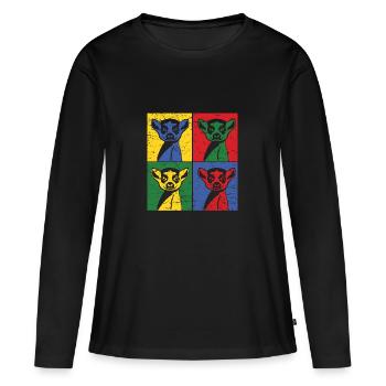 maki - T-shirt manches longues Premium bio Femme - noir - Devant - Julia (174cm)