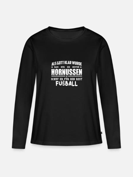 Hornussen - Schweiz - Frauen Premium Bio Langarmshirt - Schwarz