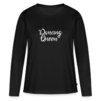 Dancing queen - T-shirt manches longues Premium bio Femme - noir - Devant - Julia (174cm)