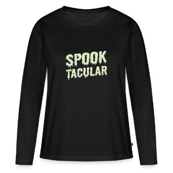 Halloween Shirt Spooktacular Costume Gift Tee - T-shirt manches longues Premium bio Femme - noir - Devant - Julia (174cm)