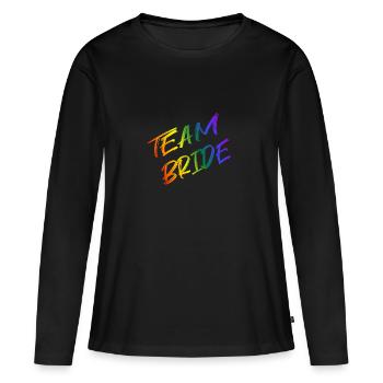 Team Bride - Women's Premium Organic Long Sleeve Shirt - black - Front - Julia (174cm)