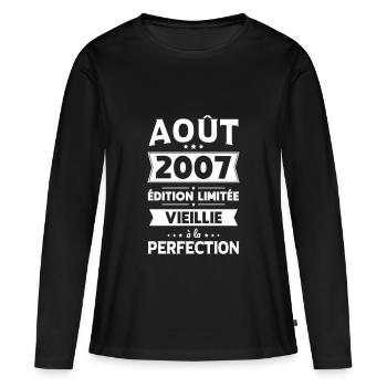 18th Birthday - August 2007 Perfection - Women's Premium Organic Long Sleeve Shirt - black - Front - Julia (174cm)