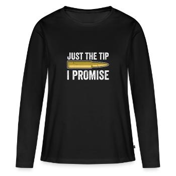 Just The Tip Assault Rifle Awareness Gift - Women's Premium Organic Long Sleeve Shirt - black - Front - Julia (174cm)