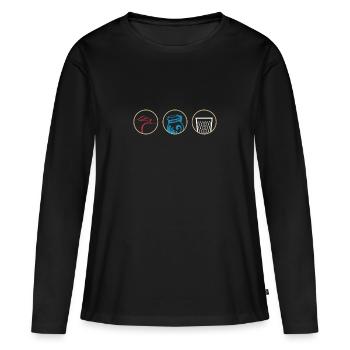 Hesse cadeau Hessisch Babbel Cidre Appelwoi - T-shirt manches longues Premium bio Femme - noir - Devant - Julia (174cm)
