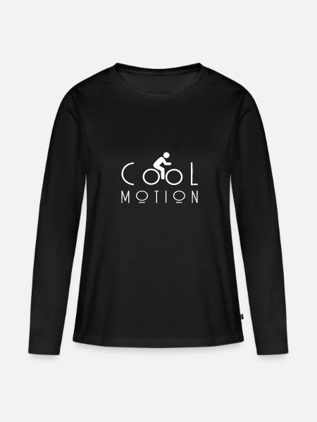 Cool Motion Fahrrad - Frauen Premium Bio Langarmshirt - Schwarz