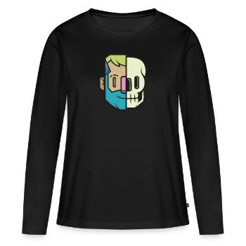 Skull Frank - Women's Premium Organic Long Sleeve Shirt - black - Front - Julia (174cm)