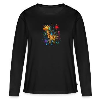 Début des classes Début des classes 2019 Inscription des cadeaux - T-shirt manches longues Premium bio Femme - noir - Devant - Julia (174cm)