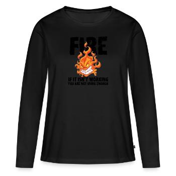 Rpg Meme Wizard Magician Classe Drôle RPG - T-shirt manches longues Premium bio Femme - noir - Devant - Julia (174cm)