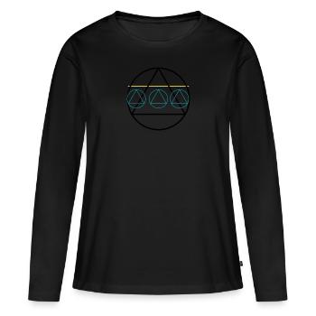 AA Alcoholics Anonymous Anonyme Alkoholiker - Frauen Premium Bio Langarmshirt - Schwarz - Vorne - Julia (174cm)