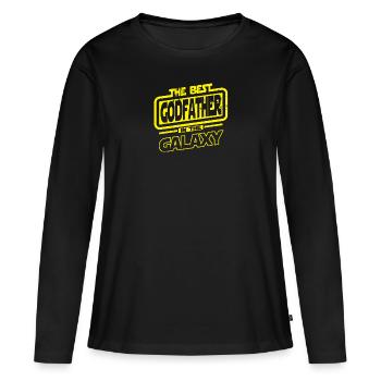 Godfather Das Beste in der Galaxis Geschenk - Frauen Premium Bio Langarmshirt - Schwarz - Vorne - Julia (174cm)