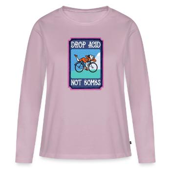 LSD Drop Acid Not Bombs - T-shirt manches longues Premium bio Femme - rose poudré - Devant - Julia (174cm)