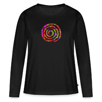Spiral - Women's Premium Organic Long Sleeve Shirt - black - Front - Julia (174cm)