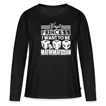Mathématicien veulent être un mathématicien - T-shirt manches longues Premium bio Femme - noir - Devant - Julia (174cm)