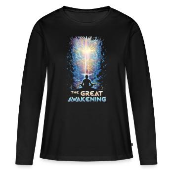 des spirituellen Bewusstseins. - Frauen Premium Bio Langarmshirt - Schwarz - Vorne - Julia (174cm)