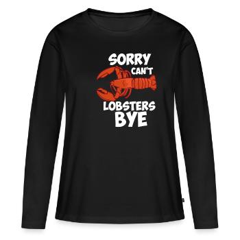 Désolé ne peut pas langoustes bye - T-shirt manches longues Premium bio Femme - noir - Devant - Julia (174cm)