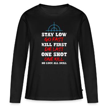 Sniper You Can Run But You Will Just Die Tired - Women's Premium Organic Long Sleeve Shirt - black - Front - Julia (174cm)