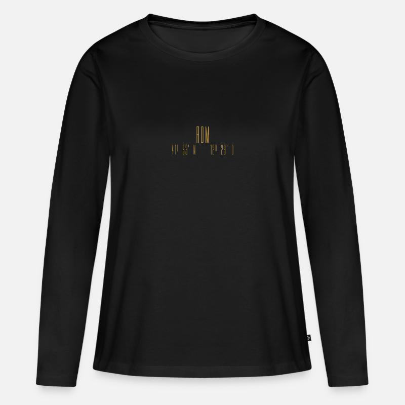 Rom - Frauen Premium Bio Langarmshirt - Schwarz