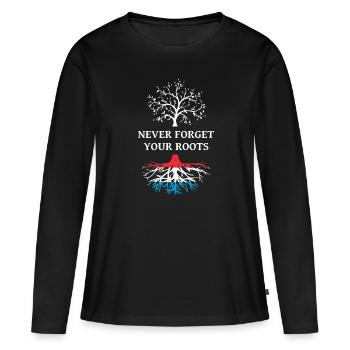Luxembourg Roots - Women's Premium Organic Long Sleeve Shirt - black - Front - Julia (174cm)