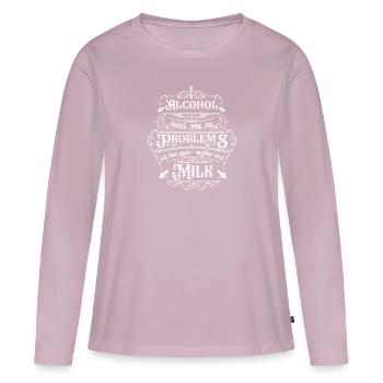 Alcohol doesn't solve any problems but ... - Women's Premium Organic Long Sleeve Shirt - dusky pink - Front - Julia (174cm)