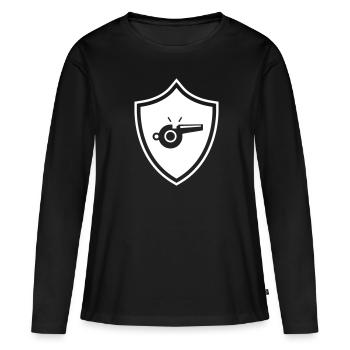 Whistle Whistle Coat of Arms - Women's Premium Organic Long Sleeve Shirt - black - Front - Julia (174cm)