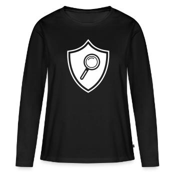 Armoiries en verre grossissant - T-shirt manches longues Premium bio Femme - noir - Devant - Julia (174cm)