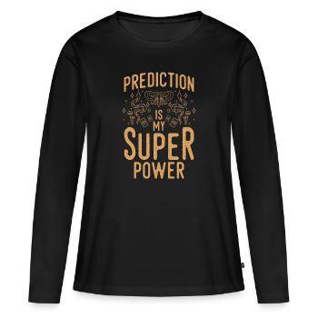 Boule de cristal Prédictions Planètes - T-shirt manches longues Premium bio Femme - noir - Devant - Julia (174cm)