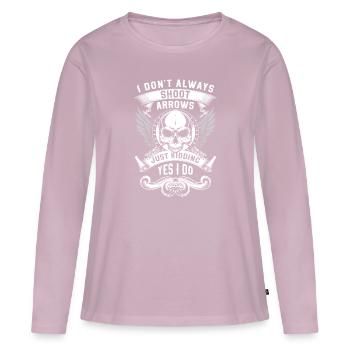 Archery Crossbow Hit - Women's Premium Organic Long Sleeve Shirt - dusky pink - Front - Julia (174cm)