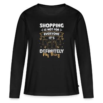 Shopping Shop Seeks Shopping Mall - Women's Premium Organic Long Sleeve Shirt - black - Front - Julia (174cm)