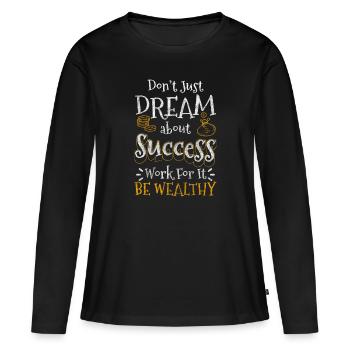 Reich Euro Capitalism - Women's Premium Organic Long Sleeve Shirt - black - Front - Julia (174cm)
