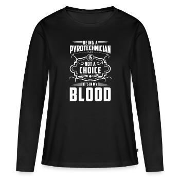 Pyrotechnie Pyrotechnie Football Feux d’artifice - T-shirt manches longues Premium bio Femme - noir - Devant - Julia (174cm)