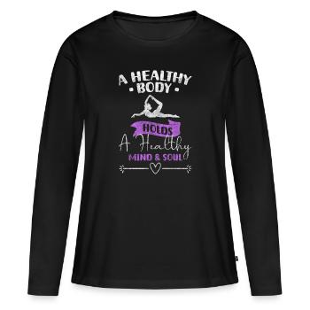 Spa Holiday Health Switch off - Women's Premium Organic Long Sleeve Shirt - black - Front - Julia (174cm)