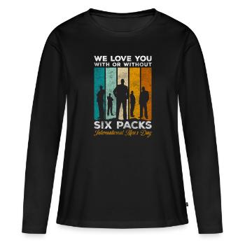 Vacances des hommes Masculinité Ascension - T-shirt manches longues Premium bio Femme - noir - Devant - Julia (174cm)