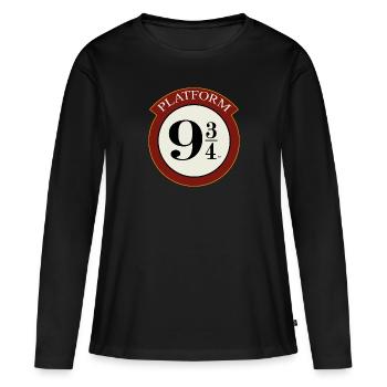 Harry Potter Platform 9 3/4 - Women's Premium Organic Long Sleeve Shirt - black - Front - Julia (174cm)