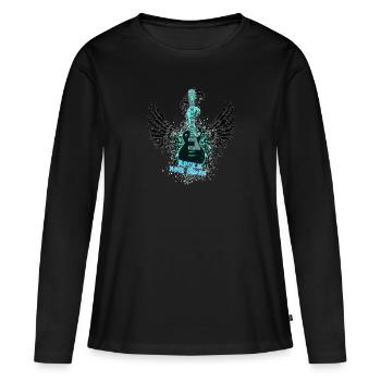 Rock'n Roll Queen (Guitar) 03 - Women's Premium Organic Long Sleeve Shirt - black - Front - Julia (174cm)