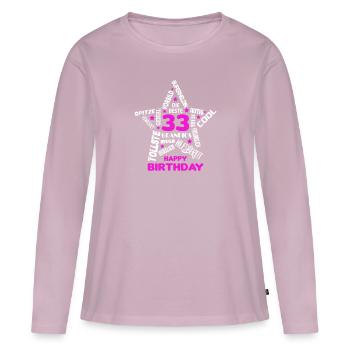 Geburtstag Frau 33 Happy Birthday Wife Women Best - Frauen Premium Bio Langarmshirt - Altrosa - Vorne - Julia (174cm)