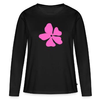 Pink Hippy Flower Power - Women's Premium Organic Long Sleeve Shirt - black - Front - Julia (174cm)
