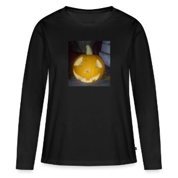 Citrouille - T-shirt manches longues Premium bio Femme - noir - Devant - Julia (174cm)
