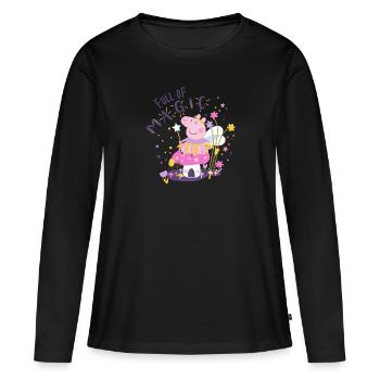 Peppa Pig Magical World - Women's Premium Organic Long Sleeve Shirt - black - Front - Julia (174cm)