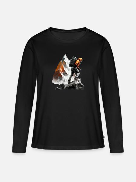 The climber - Women's Premium Organic Long Sleeve Shirt - black